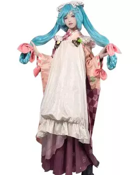 Хацунэ Мику Косплей Хэллоуин Японская Хакама SNOW MIKU Снежная Мику 2024 [молочное время]