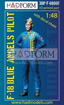 HAD Models Blue Angels Pilot Figure Resin Kit 1/48 F-18 HAD3DP-F48001 (person)