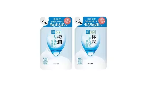 Hada Labo Gokujun Гиалуроновая пенка для умывания, сменный блок для умывания, 140 мл (2 заправки)
