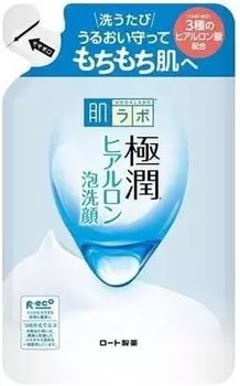 Hada Labo Gokujun Гиалуроновая пенка для умывания для лица, 140 мл, набор (Пополнение) 6 частей