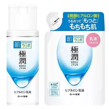 Hada Labo Gokujun Гиалуроновый молочный лосьон 140 мл Сменный блок 140 мл Refill 140mL