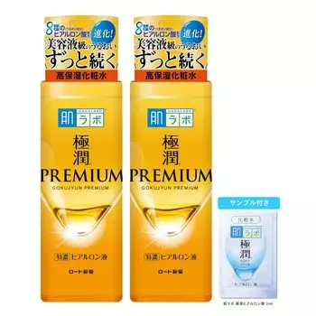 Hada Labo Gokujun Premium Hyaluronic Liquid Lotion 170 мл x Набор из 2 саше Gokujun в комплекте + [Продукт]