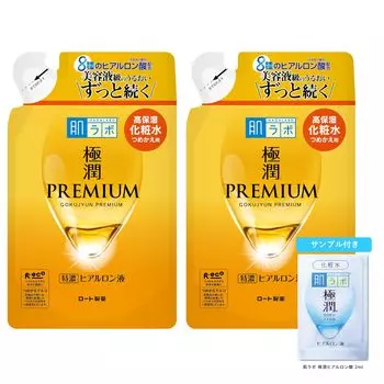 Hada Labo Gokujun Premium Hyaluronic Liquid Lotion Refill 170 мл Набор из 2 саше Gokujun в комплекте + [Товар]