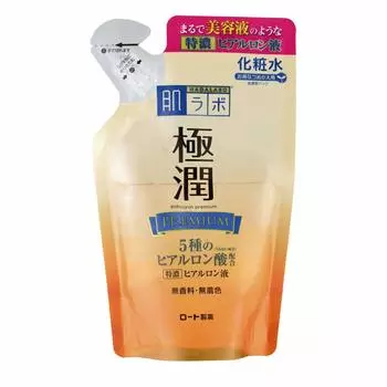 Hada Labo Gokujun Premium Specially Concentrated Hyaluronic Liquid 5 видов гиалуроновой кислоты x Sakuran Refill 170 мл