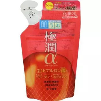 hada labo gokujun укрепляющий лосьон 3D гиалуроновая кислота x низкомолекулярный коллаген x низкомолекулярный эластин сменный блок 170 мл