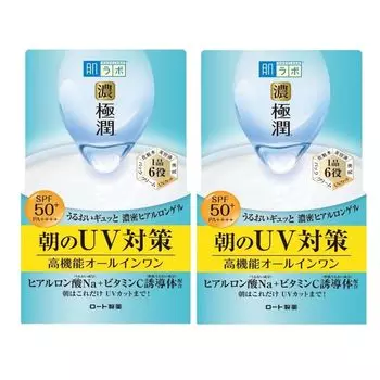 Hada Labo Gokujun UV White Gel гель 90 г x 2 шт набор натрий витамин С все в одном (SPF50+, PA++++, гиалуронат, производное)