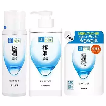 Hada Labo Gokujyun Гиалуроновый лосьон 170 мл Тип помпы 400 мл Сменный блок 170 мл Refill 170ml
