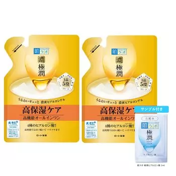 Hada Labo Nougokujun Perfect Gel Refill 80 г x 2 шт. в наборе саше Gokujun All-in-one +