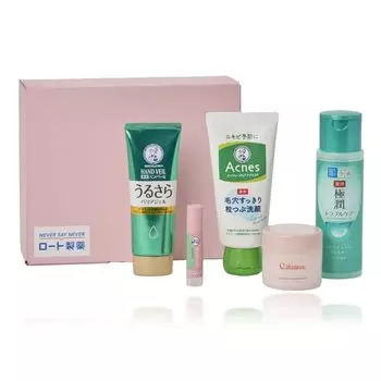 Hada Labo Smooth Bare Skin Новый набор для жизнеобеспечения Hada (Угри, Labo, Calami, Mentholatum) [Продукт] зелёный