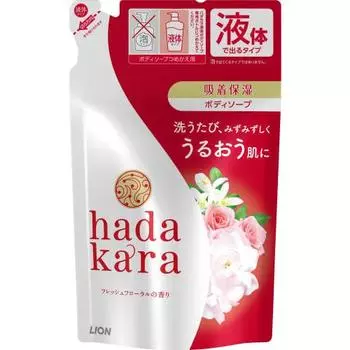 Hadakara body soap fresh floral scent refill 360ml 360ml x 1
