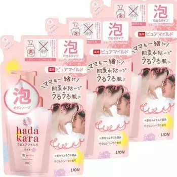 хадакара (хадакара) мыло для тела пенное лечебное чистое мягкое сменный блок 440 мл x 3 шт пенное мыло для тела гипоаллергенное рецептурное (квазилекарство)