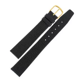 Hadley Roma LS706 16 мм обычный черный ремешок для часов с зернистой кожей яванской ящерицы для женщин