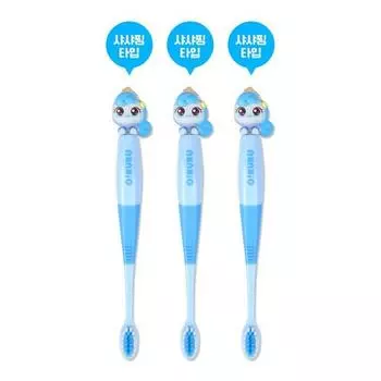 Haeho Catch Tiniping Oruru Tiniping Kids Figure Зубная щетка, Sha Shaping, Разноцветные, 3 предмета, популярный персонаж в Корее