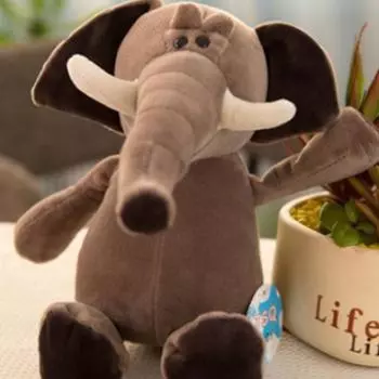 Кукла Haesol Animal Kingdom Attachment, темно-коричневый слон, корейские детские товары