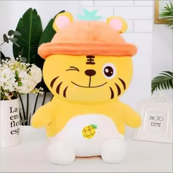 Haesol Animal Kingdom Character Large Body Pillow Mochi Sleeping Attachment Doll, Yellow Tiger, корейские детские товары
