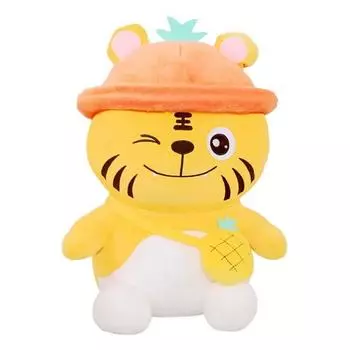 Haesol Animal Kingdom Character Tiger Sleep Attachment Doll, Yellow, Korean baby products