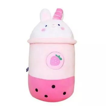 Haesol Bubble Tea Cafe Rabbit Большая подушка для тела, насадка для спящей куклы, розовая, корейские детские товары