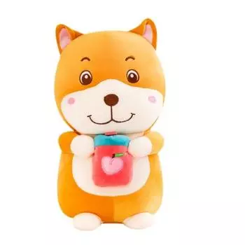 Haesol Juice Puppy Sleeping Attachment Character Doll, Orange, Korean baby products