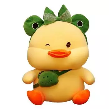 Haesol Wink Duck Character Большая подушка для тела Mochi Sleeping Attachment Doll, Желтая лягушка, Корейские детские товары