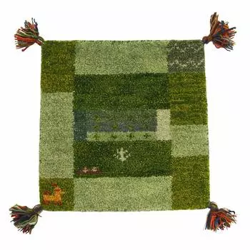 Hagiwara Gabbeh Chair Pad Green 40X40cm 270015906 Approx. GABBEH D11