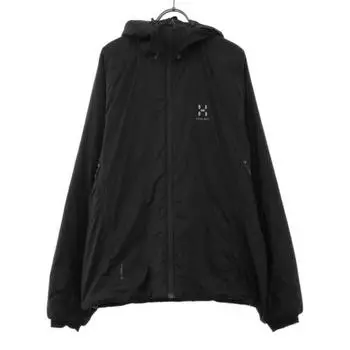 HAGLOFS Logo print Hooded Batting jacket M black Outdoors Men s Used