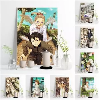 Haibane Beauty аниме эстамп художественный постер японский комикс картина маслом современный мультфильм Наклейка на стену 21cm30cm NoFrame