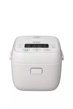 Haier microcomputer rice cooker for living round reservation rice washable inner white JJ-M32B 3-cup alone, extra-thick pot, timer, lid,