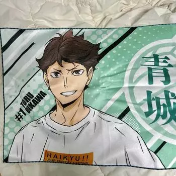 Haikyu Aobajosai Oikawa Iwaizumi Towel Beach Towel