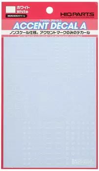Haikyu Parts Accent Decal A Белый 1 шт. Пластиковая модель Decal ACD-A-WH