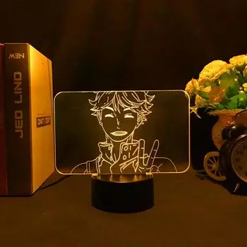 Haikyuu 3D лампа Shoyo Hinata спальня светодиодная USB акриловая настольная лампа 7 цветов свет подарок домашняя лампа рисунок подарок на день рождения