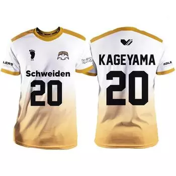 Haikyuu Adlers Белый мультфильм аниме косплей мужской трикотаж летние детские футболки с коротким рукавом топы 2024 модная женская футболка S