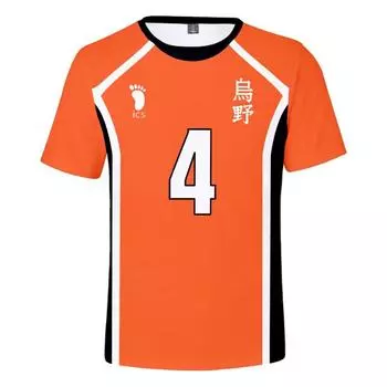 Haikyuu Cosplay Mens Casual Short Sleeve Top Tshirt Women Costume Unisex 4,2XL