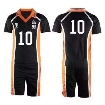 Haikyuu Karasuno High School Uniform Sportswear Suit Jersey Cosplay Costumes 10,2XL