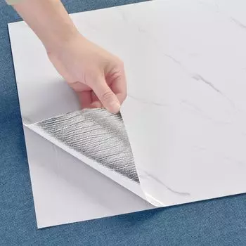Haimin 30 см x 60 см мраморная плитка наклейка съемная наклейка на обои DIY настенная кухонная плитка лист поддельная плитка наклейка лист для резки толстый водонепроницаемый тепло