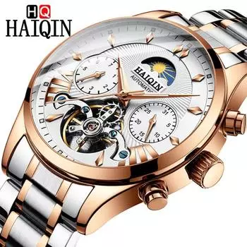 HAIQIN часы мужские наручные роскошные часы мужские автоматические механические часы