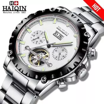 HAIQIN мужские автоматические механические часы
