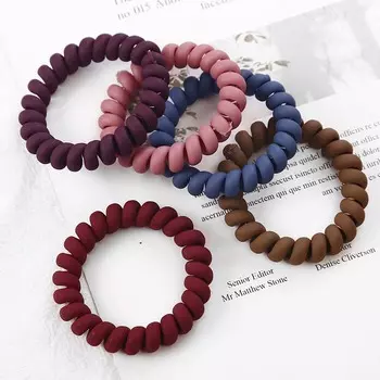 Hair Accessories Headwear Frosted Color Women Matte Girl Rubber Bands Hair Rope Hair Ties Hairbands чёрный