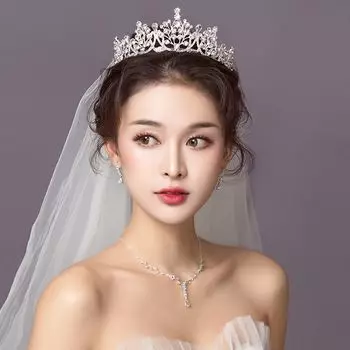Hair Accessories Wedding Party Prom Female Hair Hoop Fashion Jewelry Tiaras Bridal Crown серебряный