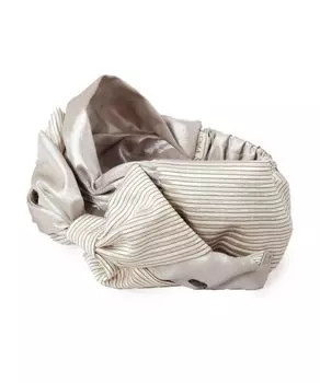 Hair Band Daily Casual Ribbon Stripe Satin TKU00379 BEIGE Free Size [Kashira] Spring/Summer