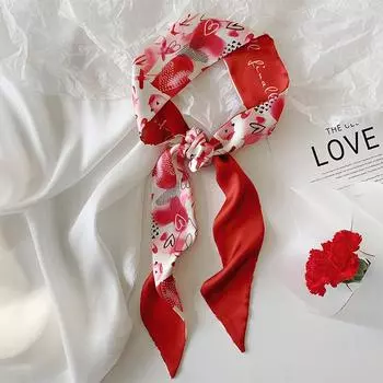 hair bands, women s streamers, hair binding, high-end feel, imitation silk scarves versatile and popular fine decorative scarves