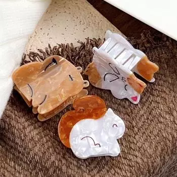 Hair Claw Cartoon Cat Mouse Shape Hair Clip Back Head Anti-slip Teeth Hair B
