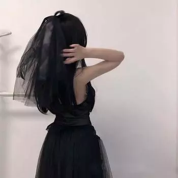 Hair Comb Bow Double Layer Ribbon Bridal Veil Wedding Gauze Bride Accessories Bride s Head Gauze бежевый