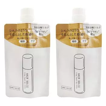 HAIR DOLCE Silky Touch Молочко для волос x 2 пакета Цветочно-мускусный аромат Сменный блок Поврежденные волосы Восстановление повреждений Уход за поврежденными волосами [Набор сменных блоков]