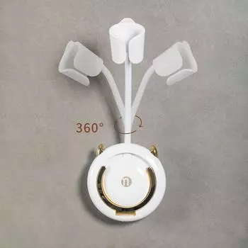 Hair Dryer Bracket 360 Degree Rotation Punch-free Creative Plastic Wholesale Shelves Storage Rack Home Rack Organization 2024