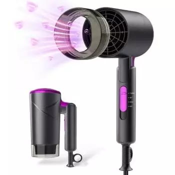 Hair Dryer Hair Dryer Large Air Volume Quick Drying Quiet Ultra Light Popular Ranking Mobile Hair Dryer Negative Ion 3 Levels Air Volume Compact Nozzl
