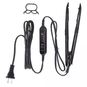 Hair Extensions Tool Even Fast Heating Fusion Temp Control Heat Iron Connector Wand with Bracket US US PLUG