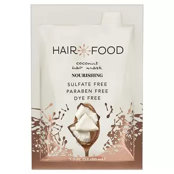Hair Food, Увлажняющая маска для волос, Кокос, 50 мл