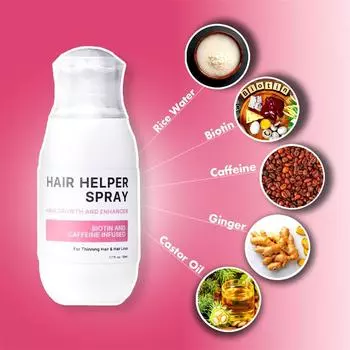 Hair Helper Spray, спрей для волос, спрей на рисовой воде, для редких волос, натуральный спрей для утолщения волос 50 мл