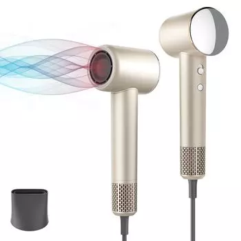 Hair large air quick 200 миллионов отрицательных потоков воздуха 60 дБ для волос, сертифицированный PSE фен, объем 23 м/с, сушка, ионы, ритм горячего/холодного воздуха, 3 уровня