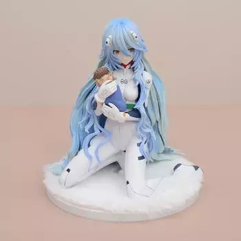 Hair Long Evangelion Blue Ayanami Rei Pvc Action Figures Model Toy Decoration